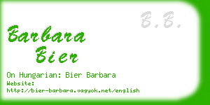 barbara bier business card